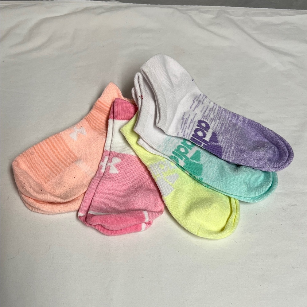 Under Armour / Adidas Kids Multicolor Socks x 5